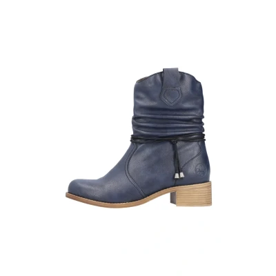 Abbildung von Rieker Cowboy/Bikerstiefelette, Damen, Größe: 37, Blau Schuhe