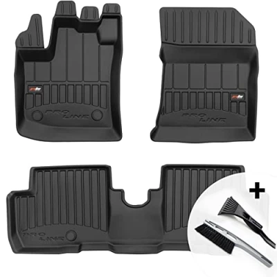 Abbildung von moto MOLTICO 3D Gummimatten Auto Fußmatten Gummi Automatten 3 teilig Set passend für Dacia Lodgy ab 2012