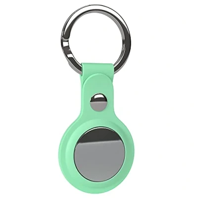 Abbildung von EAZY CASE Schlüsselanhänger für AirTag Anhänger Hülle Silikon Grün AirTags Schutzhülle Air Tracker mit Schlüsselring geeignet auch als Tag Hunde, Katze, Kind