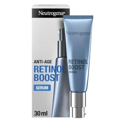 Abbildung von Neutrogena Retinol Boost Anti Aging Serum (30 ml Pumpflasche) Gesichtspflege gegen sichtbare Zeichen des Alters für alle Hauttypen