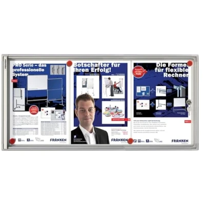 Abbildung von Franken Flachschaukasten X tra!Line 37x73 cm Indoor silber