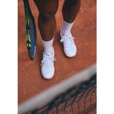 Abbildung von Asics Solution Swift FF 2 Multicourt Tennisschuh, Damen, Größe: 37.5, White/ube Schuhe