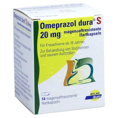 Abbildung von Omeprazol dura S 20 mg magensaftresist.H 14 St