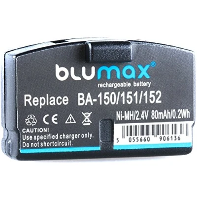 Abbildung von 2X Blumax Akku kompatibel mit Sennheiser BA150 / BA151 152 2,4V 80mAh passend für Wireless Headset, Kopfhörer A200 HDI 302 380 HDR4 HDR6 HDR30