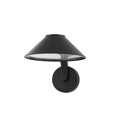 Abbildung von Lindby LED Wandlampe Capelo, schwarz, Metall, Ø20cm