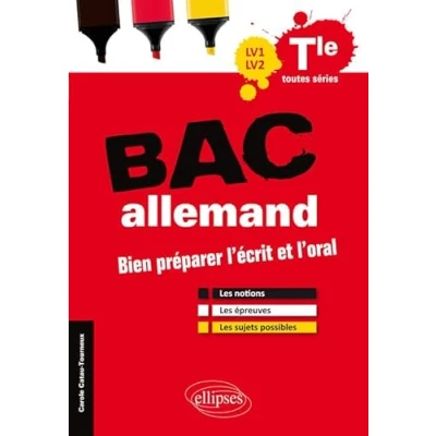 Abbildung von Bac allemand LV1 LV2 Bien préparer l&#039;écrit et l&#039;oral. les notions, épreuves, sujets possibles. Terminale toutes séries