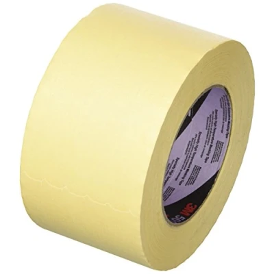 Abbildung von 3M 501E Kreppklebeband, 72 mm x 50 m, Industrie und Automotive Lack Abdeckarbeiten, Beige (12 er Pack)