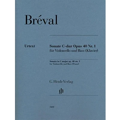 Abbildung von Sonate C dur op. 40 Nr. 1 für Violoncello und Bass (Klavier): Besetzung: Klavier (G. Henle Urtext Ausgabe)