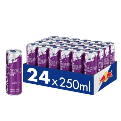 Abbildung von Red Bull Energy Drink Purple Edition 24er Palette Dosen Getränke mit Acai Beere Geschmack, EINWEG (24 x 250 ml)