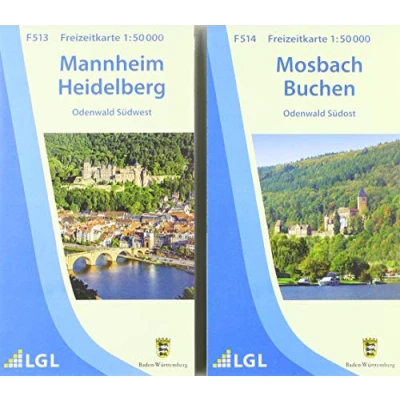 Abbildung von SET4 Naturpark Neckartal Odenwald: Mannheim Heidelberg Mosbach Buchen (Freizeitkarten 1:50000: Mit Touristischen Informationen, Wander und Radwanderungen)