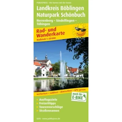 Abbildung von Landkreis Böblingen Naturpark Schönbuch, Herrenberg Sindelfingen Tübingen: Rad und Wanderkarte mit Ausflugszielen, Einkehr &amp; Freizeittipps, ... 1:50000 (Rad Wanderkarte: RuWK)