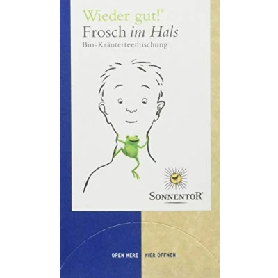 Abbildung von Sonnentor Tee Frosch im Hals Wieder gut! Doppelkammerbeutel, 2er Pack (2 x 27 g) Bio