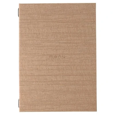 Abbildung von DAG Style, Speisekarte Restaurant A4 Linie Italy, Menü mit Aufschrift &quot;Menü&quot;, Farbe Sand, PU, 100% Made in Italy