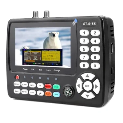 Abbildung von ST 5155 Satfinder DVB S2/S/T2/T/C, Satelliten Finder(10bit) H.264/265/HEVC Mit Bild, Satellitenerkennung Unicable/Scr/Dcss