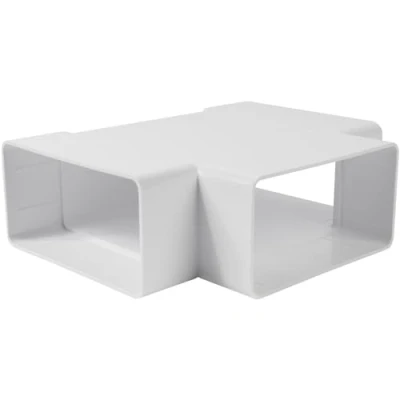 Abbildung von Vent Systems 110 x 55 mm rechteckiger 3 Wege 90 Kanalverbinder horizontaler Rohreinlass, Auslasskupplung Heizung, Kühlung, Lüftungsanschluss HVAC System Kanaladapter