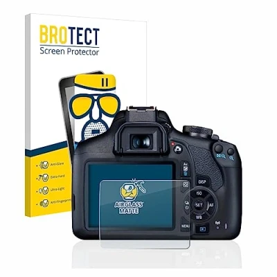 Abbildung von BROTECT Entspiegelungs Schutzglas für Canon EOS 2000D Schutz Folie Panzerfolie Glas Matt [Extrem Kratzfest 9H, Anti Reflex, Fingerprint]