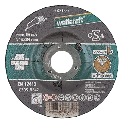 Abbildung von wolfcraft Trennscheibe für Stein, gekröpft ø 115 mm I 1621099 Hohe Schnittleistung und Lange Standzeit