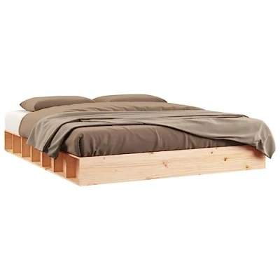 Abbildung von vidaXL Massivholzbett Bett Doppelbett Bettgestell Lattenrost Bettrahmen Schlafzimmerbett Holzbett Schlafzimmermöbel 180x200cm Kiefernholz