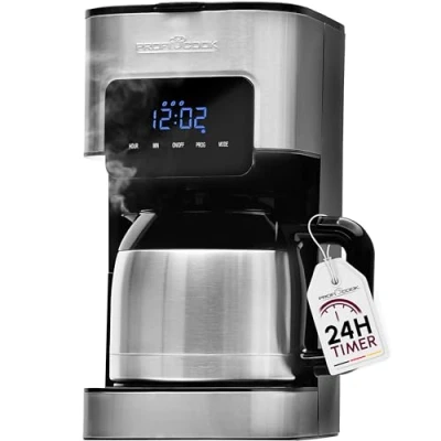 Abbildung von ProfiCook Filterkaffeemaschine PC KA 1191, Kaffeemaschine mit Thermoskanne und Zeitschaltuhr