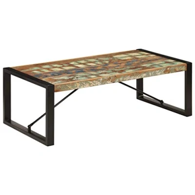 Abbildung von vidaXL Couchtisch Industrie Stil Vintage Beistelltisch Kaffeetisch Wohnzimmertisch Sofatisch Tisch Holztisch 120x60x40cm Recyceltes Massivholz Stahl