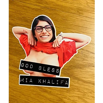 Abbildung von GOD Bless MIA Khalifa Aufkleber Sticker Porno Sex Titts Fun Auto Spaß Tube Pu110