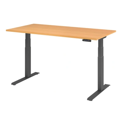 Abbildung von Hammerbacher Schreibtisch XDKB16 Buche/Graphit