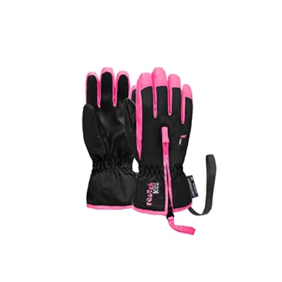 Abbildung von Reusch BEN Fingerhandschuh Black knockout pink für Kinder, Größe: 3,