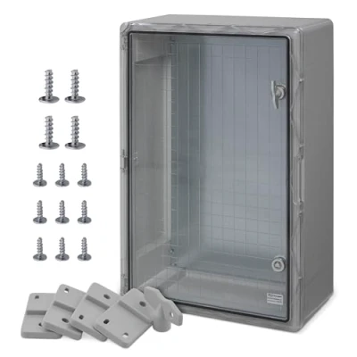 Abbildung von BOXEXPERT ABS Kunststoff Gehäuse, IP65, Wandschrank, Industriegehäuse, Leergehäuse, 600x400x200mm, grau, transparent, Gehäuse der Serie Fleet