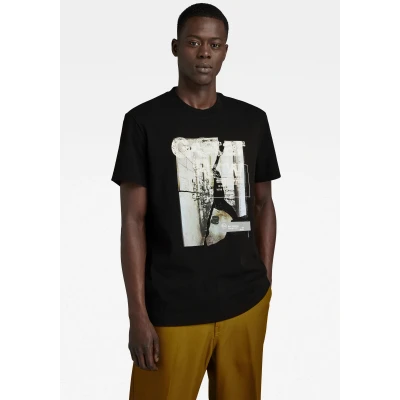 Abbildung von G Star Tshirt print, Herren, Größe: Small, Dk black