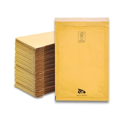 Abbildung von Raylu Paper® gepolsterte Kraft Blasen Umschläge mit Selbstklebendem Verschluss, für den Versand Farbe: Braun (180x260 mm)