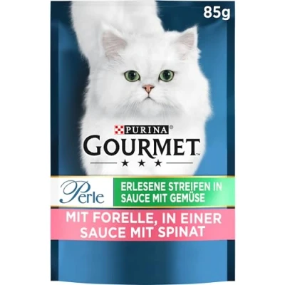 Abbildung von Gourmet Perle Erlesene Streifen Katzenfutter nass, mit Forelle, 26er Pack (26 x 85g)