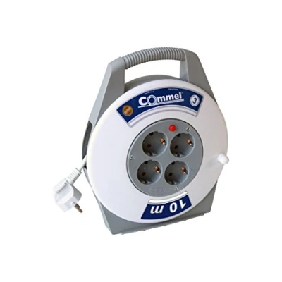 Abbildung von Commel Kabelbox 4 fach weiss/grau 7.5m H05VV F 3G1