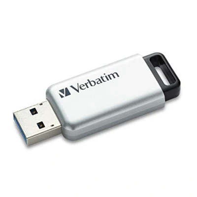 Abbildung von Verbatim Store &#039;n&#039; Go Secure Pro USB Stick, 3.2 Gen 1, 16GB, Speicherstick mit Kennwortschutz, 3 Stick Verschlüsselung, externer Speicher für Laptop Notebook &amp; Co, silber