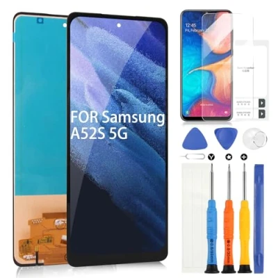 Abbildung von LCD Display für Samsung Galaxy A52S 5G, 5G A528 SM A528B Bildschirm Touchscreen Digitazer Assembly Ersatz mit Reparatur Kit (Schwarz)