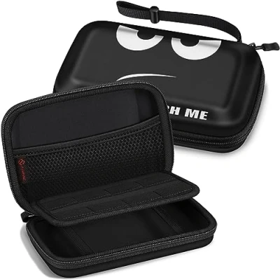 Abbildung von FINTIE Tasche für Nintendo 2/3 DS XL, 3DS / LL Konsole Tragetasche Aufbewahrungstasche Transporttasche mit Spielkartenhaltern und Haltegurt, Don&#039;t Touch