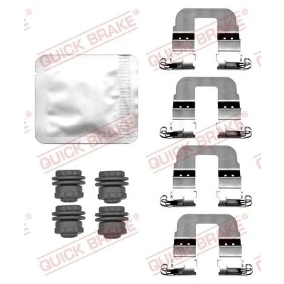 Abbildung von QUICK BRAKE 109 0106 Zubehörsatz, Scheibenbremsbelag HONDA: HR V II, CIVIC 10 Schragheck, Stufenheck