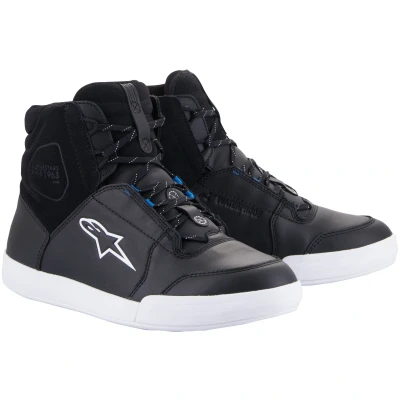 Abbildung von Alpinestars Chrome Drystar Motorradschuhe Schwarz / Weiss Blau 44 Motorradstiefel (Packung, Antistatische und Öl Benzinfeste Sohle)