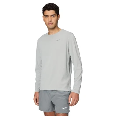 Abbildung von Nike Performance Miler Langarmshirt, Herren, Größe: Small, grey fog particle heather