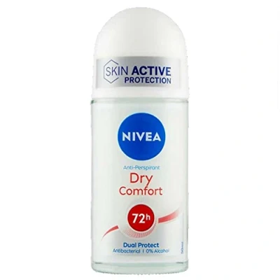 Abbildung von NIVEA DRY COMFORT Deo Roll On im 6er Pack (6 x 50 ml) Antitranspirant Deoroller mit Dual Active Formel langanhaltendem Anti Transpirant