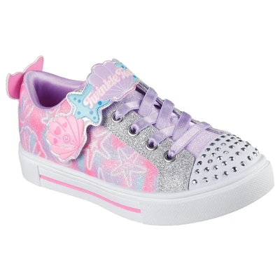 Abbildung von Skechers Kids TWINKLE SPARKS Sneaker, Blink, Schlupfschuh mit Glitzer+Strass, Größenschablone zum Download