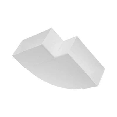 Abbildung von 110 x 55 mm / 11 5,5 cm horizontaler rechteckiger Kanalbogen für Rohranschluss Winkel: 90 Lüftungssystem, Heizung, Kühlung Lüftungselement begrenzte Räume