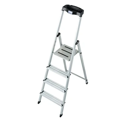 Abbildung von KRAUSE Stehleiter &quot;Safety&quot;, Aluminium, 1x4 Stufen, Arbeitshöhe ca. 285 cm