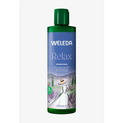 Abbildung von WELEDA Bio Relax XL Duschgel vegan Naturkosmetik Aroma Dusche für Frauen &amp; Männer mit Lavendel / Bergamotte Duft Natürliche Hautpflege Duschseife zur Gesicht Körper Reinigung (1x 400ml)
