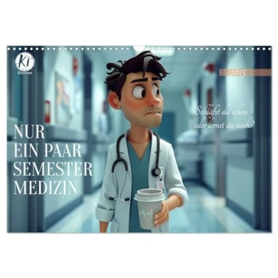 Abbildung von Nur ein paar Semester Medizin (Wandkalender 2025 DIN A3 quer), CALVENDO Monatskalender