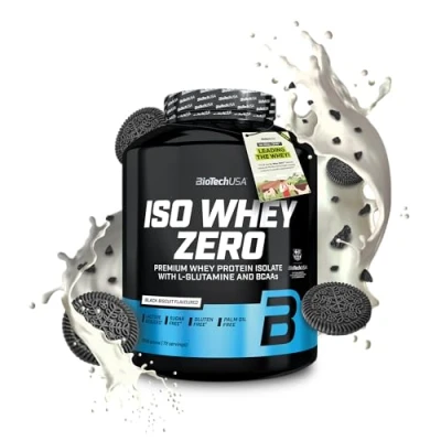 Abbildung von BioTechUSA Iso Whey Zero Premium Protein Isolate Grass Fed Enzyme Free Sugar and Gluten free, 1816g, Black Biscuit