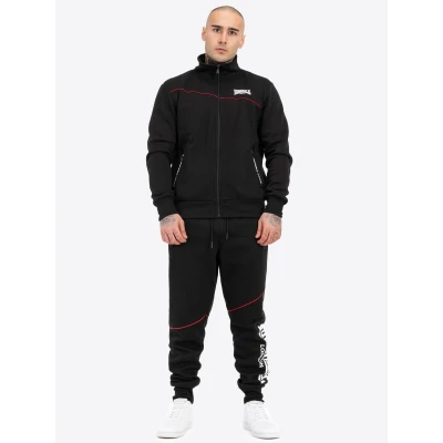 Abbildung von Lonsdale Herren Traininganzug normale Passform GEDDINGTON, Black, L, 113982