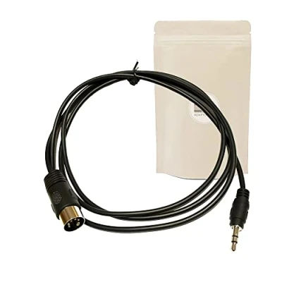 Abbildung von Adapterkabel DIN 5 Pin MIDI Stecker auf Mini Klinkenstecker 3,5 mm Stereo männlich Audio HiFi 150 cm