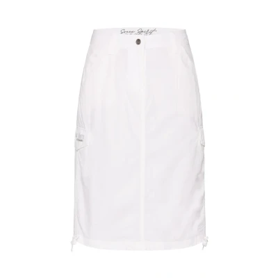 Abbildung von Soccx IM STIL MIT Raffungen Alinienrock, Damen, Größe: Large, Ivory