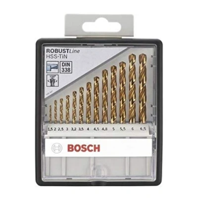 Abbildung von Bosch Accessories Professional 13tlg. Metallbohrer Set HSS TiN Robust Line, Durchmesser: 1.5 6.5