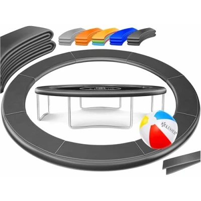 Abbildung von KESSER® Trampolin Randabdeckung Ø 366 cm, 30cm breit 100% UV beständig reißfest Federabdeckung inkl. Beachball, Anthrazit